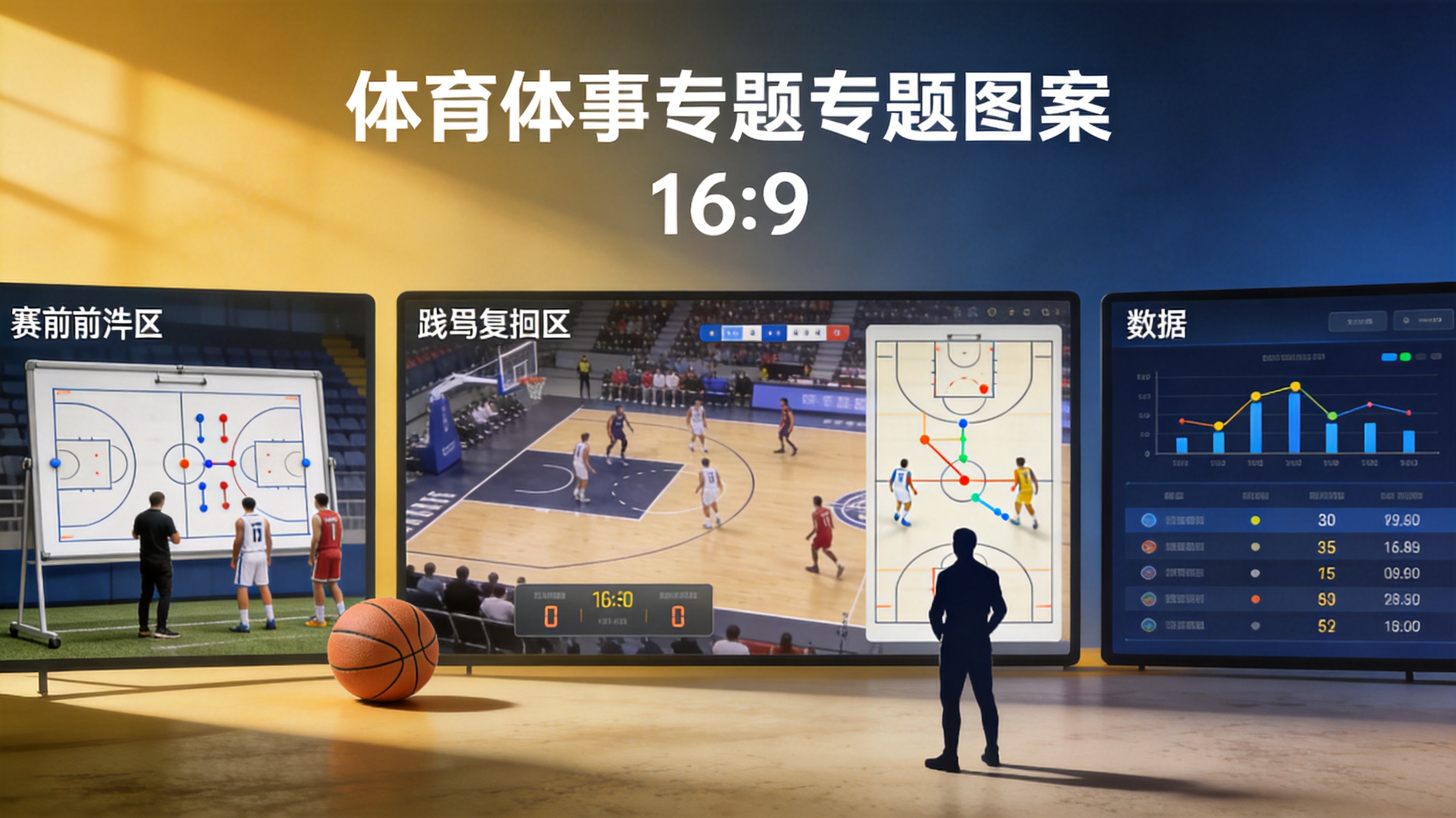 赛事专题分析模块示意图，展示赛前前瞻、战术复盘与数据观察的内容结构